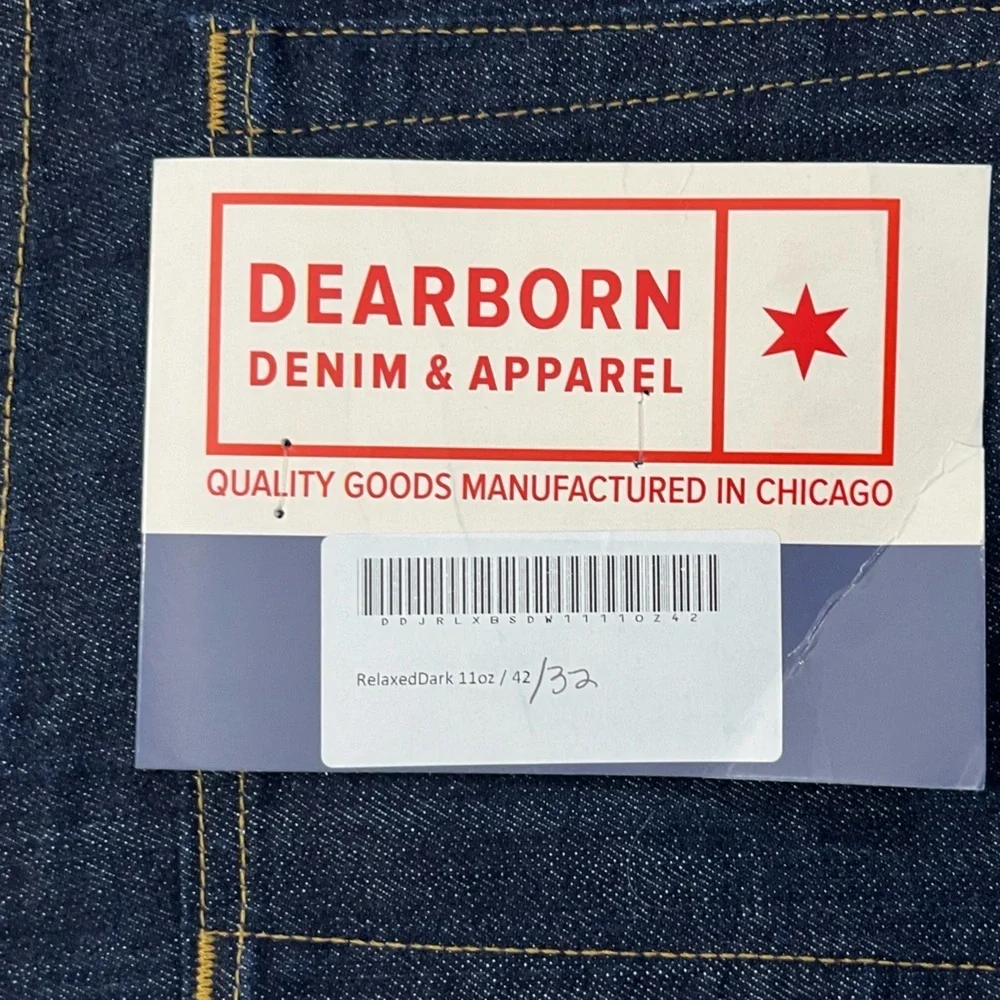NWT Dearborn Jeans Relaxed Fit Dark Wash 11oz